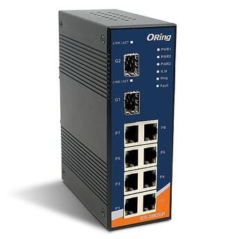 ORING-IES-3082GP ORing Industrial Networking Corp. IES-3082GP ORing FastE 8x 10/100TX + 2x SFP Managed Switch, Rugged